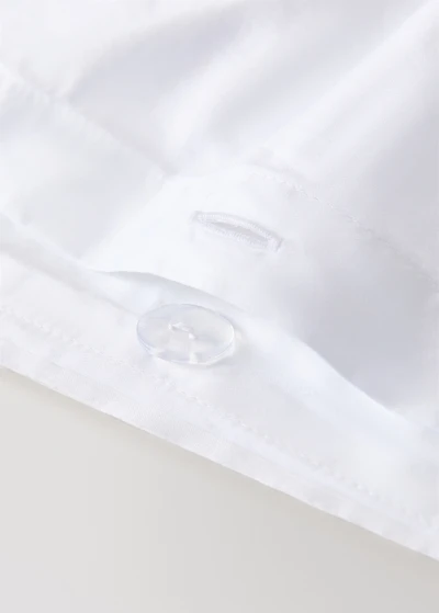 300-thread count satin cotton duvet cover with cross-stitch embroidery for 35.43 bed