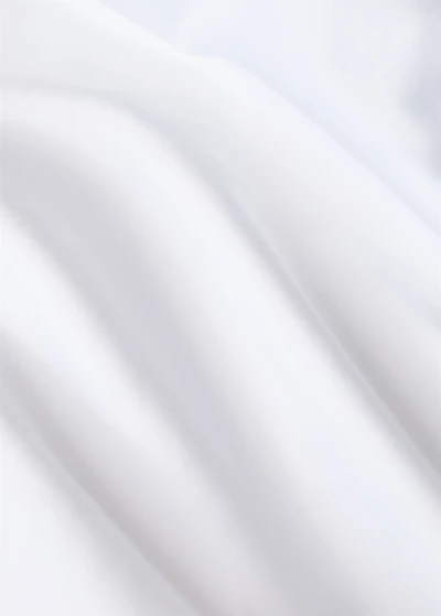 300-thread count satin cotton duvet cover with cross-stitch embroidery for bed