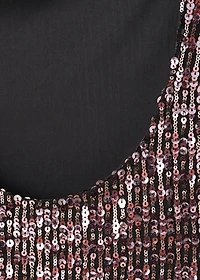 Short dress with sequins