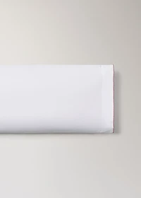 Percale cotton children's pillowcase with contrasting picot detail 45x110cm