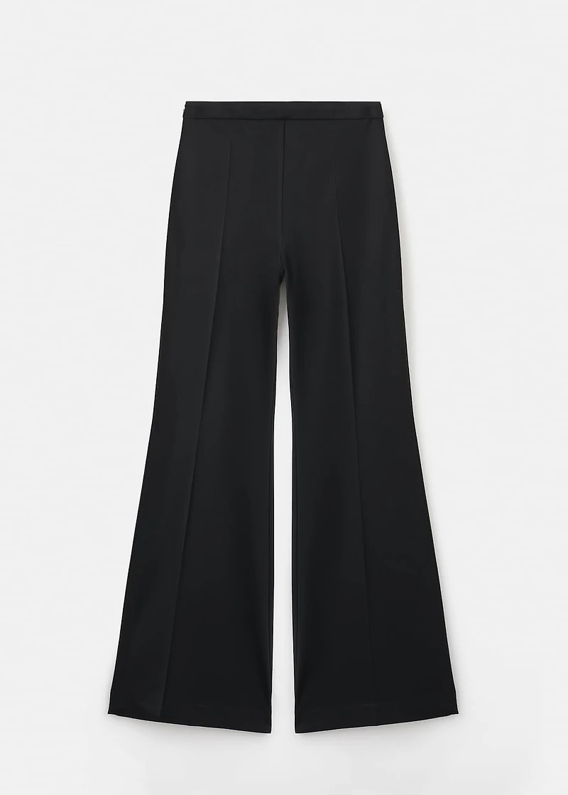High-waisted flared trousers