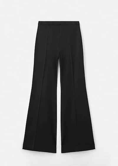 High-waisted flared trousers