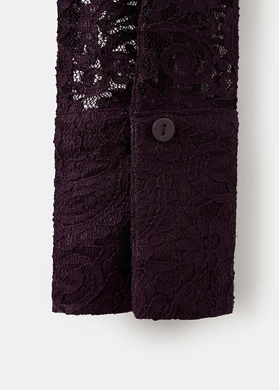 Lace shirt with scarf