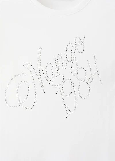 Rhinestone message t-shirt