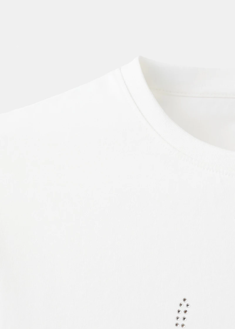 Rhinestone message t-shirt