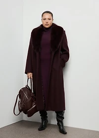 Manteco wool coat with fur collar