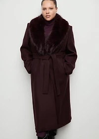 Manteco wool coat with fur collar