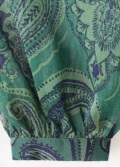 Paisley-print blouse with foulard