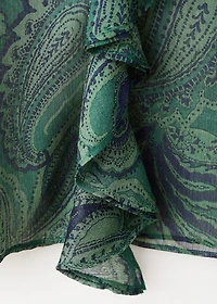 Paisley-print blouse with foulard