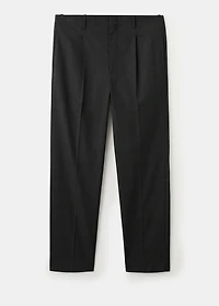 Relaxed-fit pleated pants