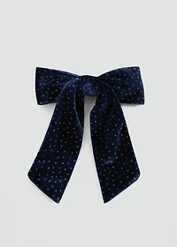 Velvet bow hairclip