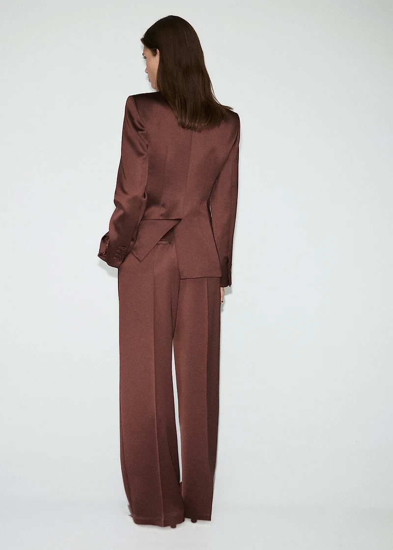 Satin suit pants
