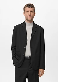 Straight-fit suit jacket