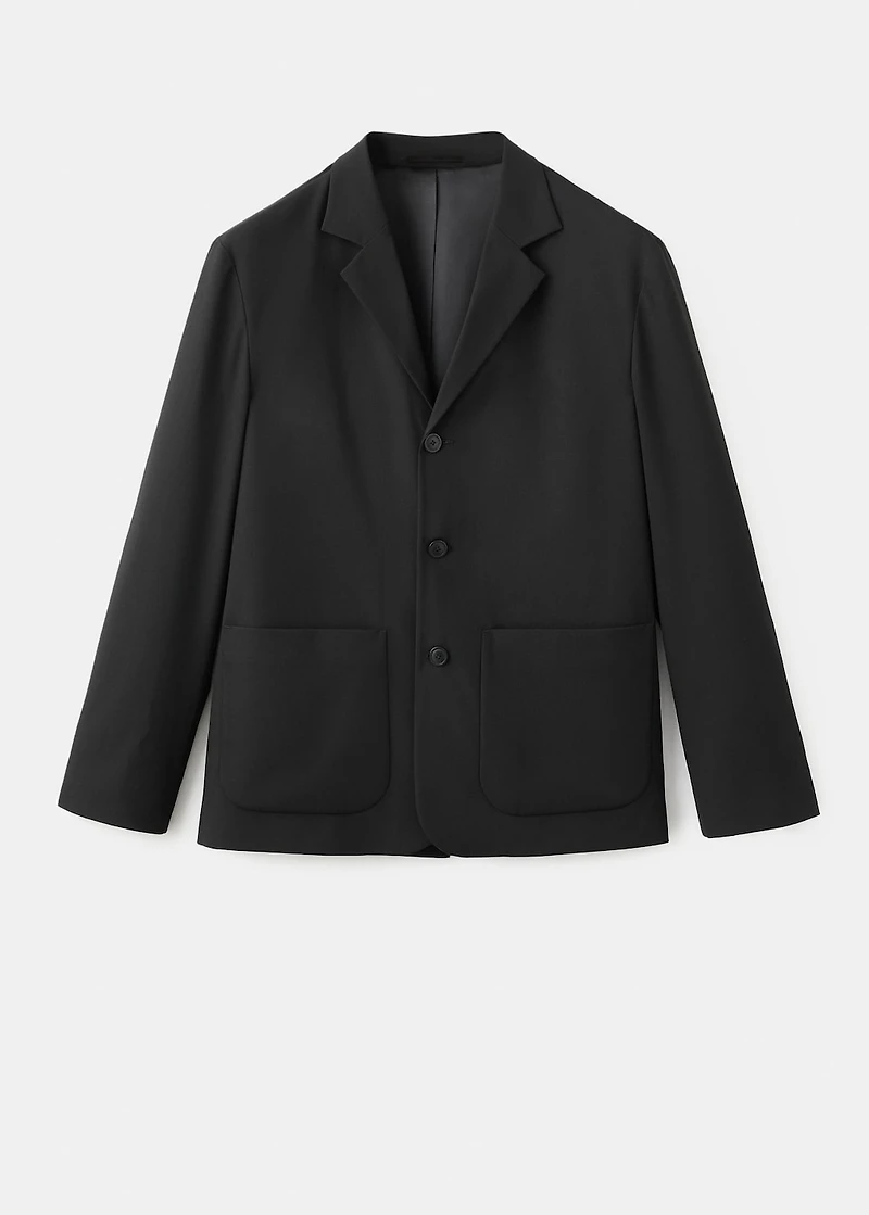 Straight-fit suit jacket