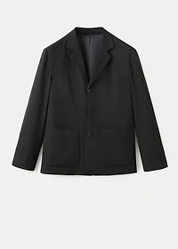 Straight-fit suit jacket