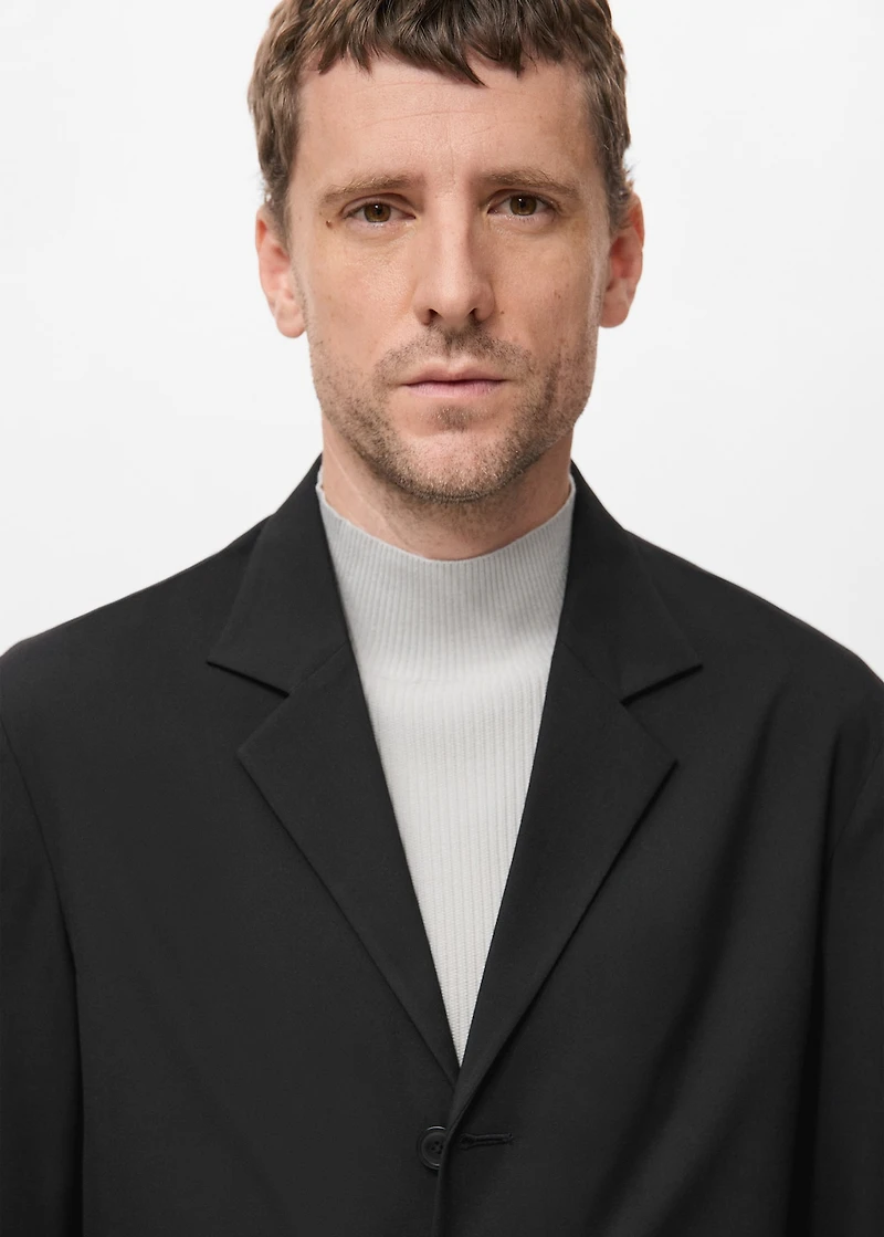 Straight-fit suit jacket