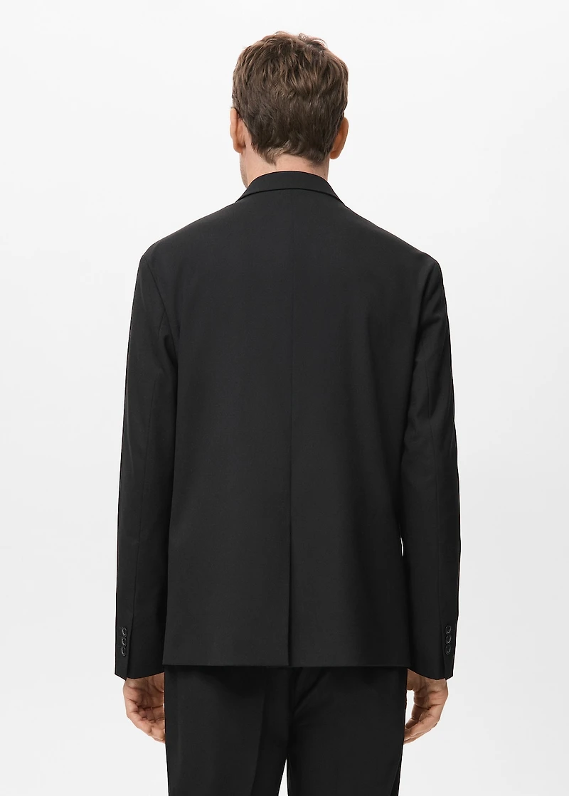 Straight-fit suit jacket