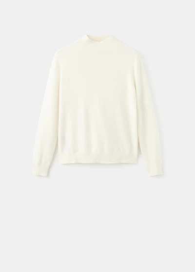 100% cashmere sweater with perkins neck