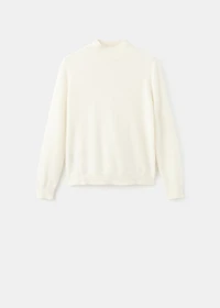 100% cashmere sweater with perkins neck