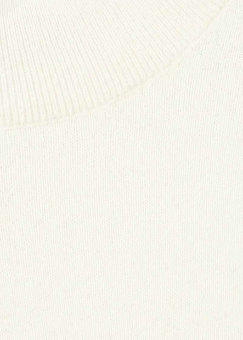 100% cashmere sweater with perkins neck