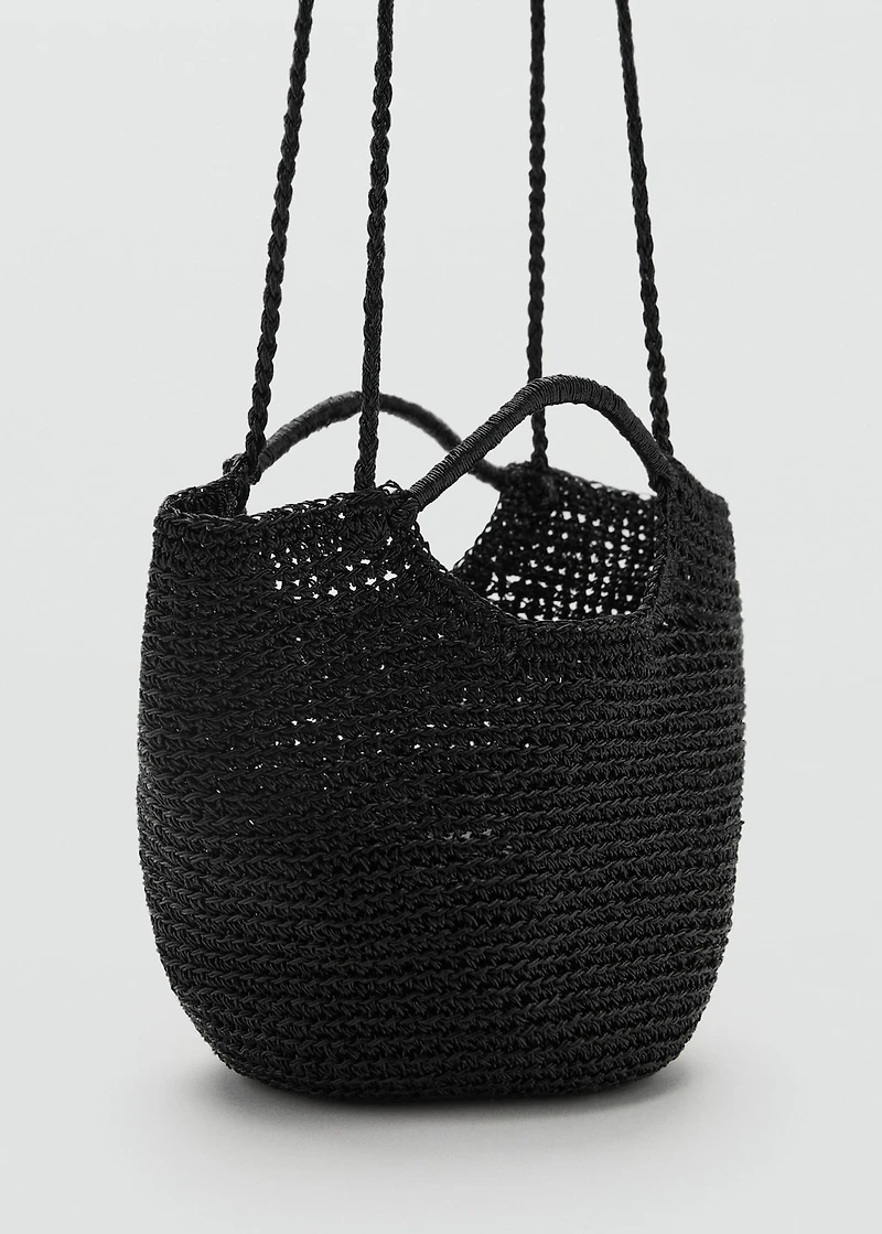 Mini woven crossbody bag