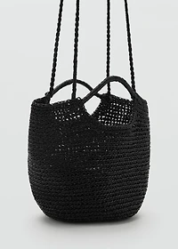 Mini woven crossbody bag
