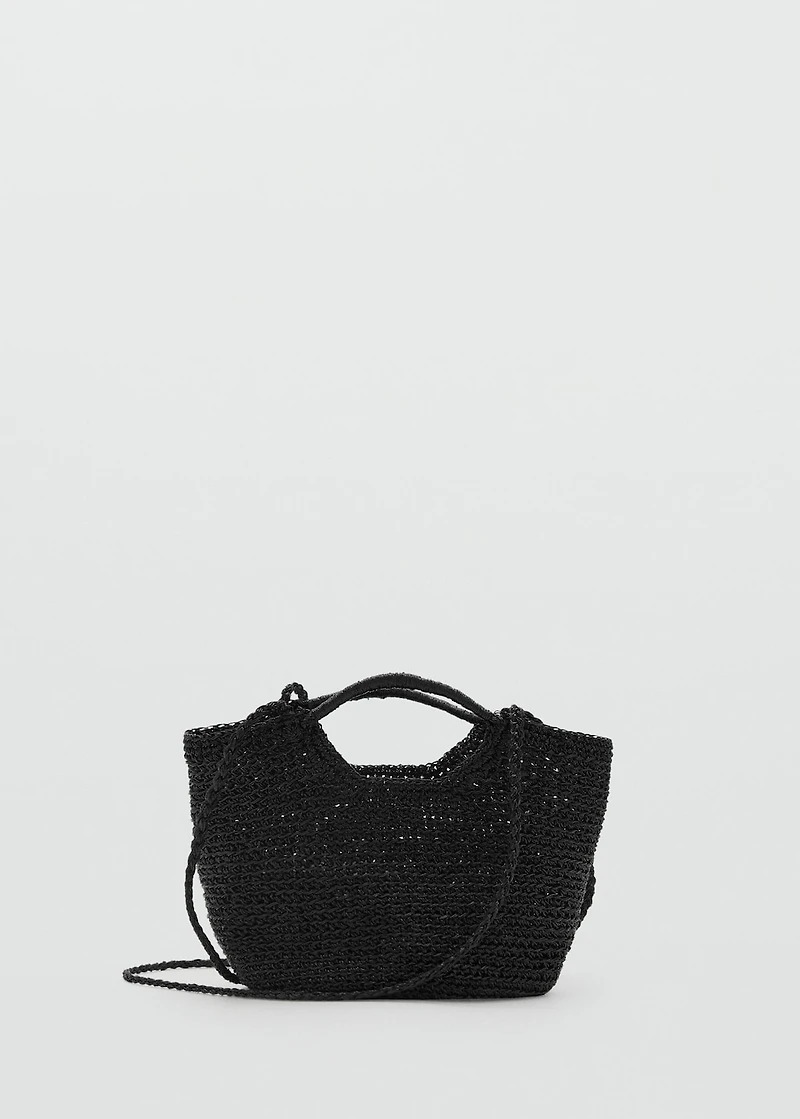 Mini woven crossbody bag