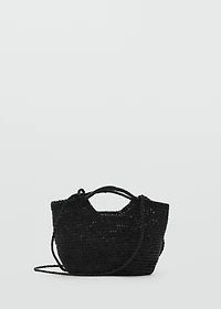 Mini woven crossbody bag
