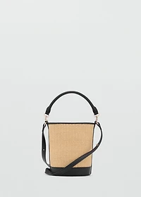 Small raffia bucket bag
