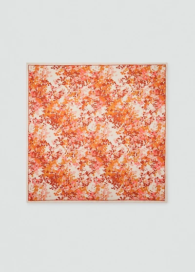Mini flower-print scarf