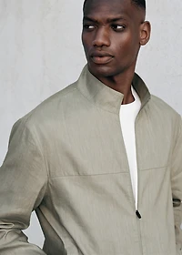 Zipper linen jacket