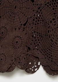 Crochet sweater with flowers