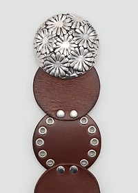 Studded leather belt