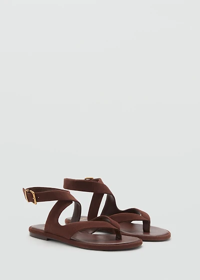 Suede straps sandals