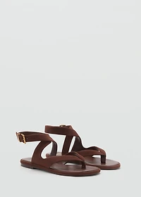 Suede straps sandals