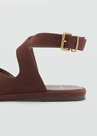 Suede straps sandals