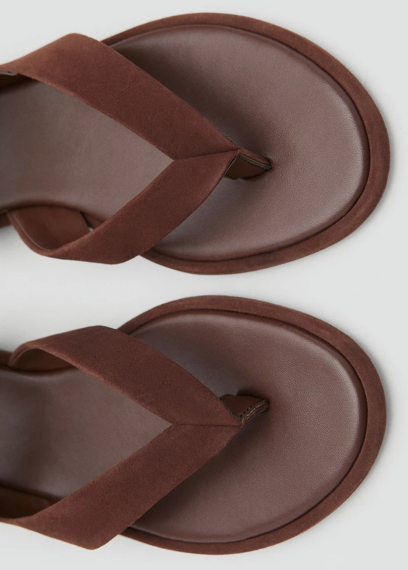 Suede straps sandals