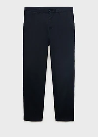 Slim-fit 100% linen pants