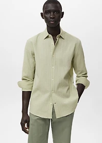 Regular-fit stripe-textured shirt