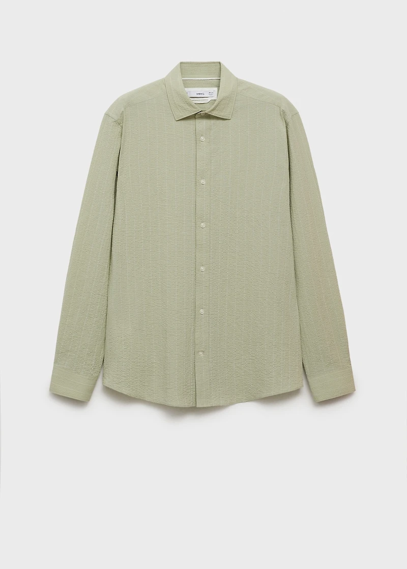 Regular-fit stripe-textured shirt