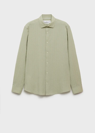 Regular-fit stripe-textured shirt