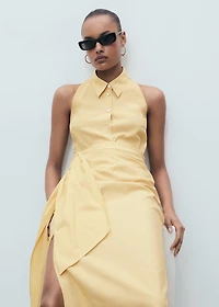 Knotted shirt dress