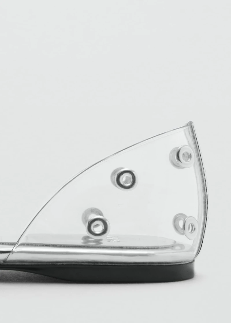 Vinyl shoes with eyelets