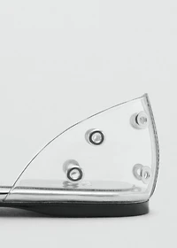 Vinyl shoes with eyelets