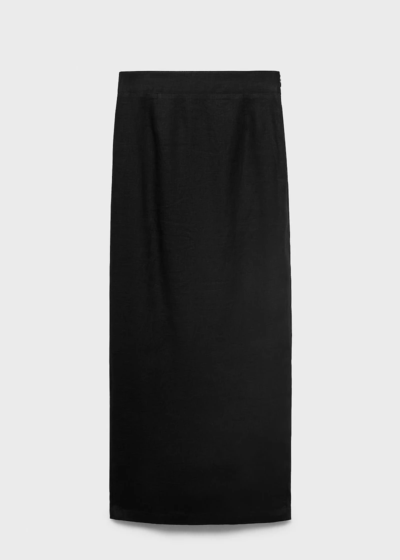 Linen pencil skirt