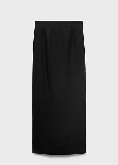 Linen pencil skirt