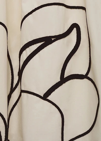 Embroidered cotton skirt