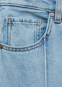 Wide-leg cropped jeans with rolled-up hem