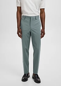 Stretch fabric super slim-fit suit trousers