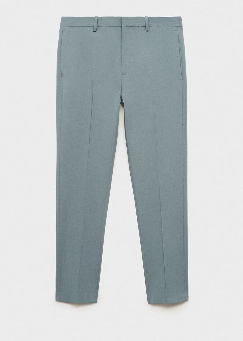 Stretch fabric super slim-fit suit trousers
